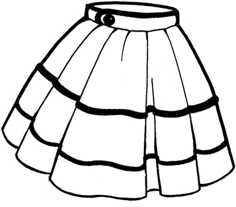 Skirt  Coloring Page